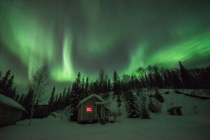 Picture of AURORA BOREALIS OVER THE CABIN