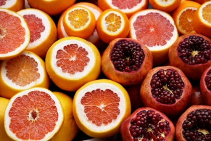 Picture of POMEGRANATE AND ORANGE FRUITS