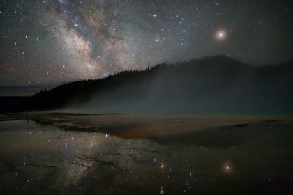 Picture of THE MILKY WAY ABOVE GRAND PRISMATIC SPRING