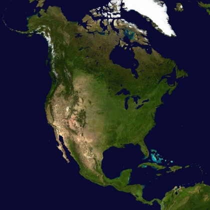 Picture of NORTH AMERICA VIEWED FROM SPACE
