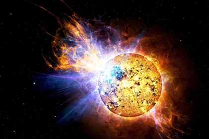 Picture of A SOLAR FLARE FROM EV LACERTAE 2008