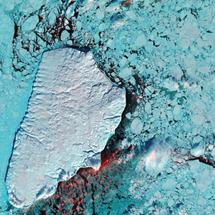 Picture of AKPATOK ISLAND IN UNGAVA BAY VIEWED FROM SPACE