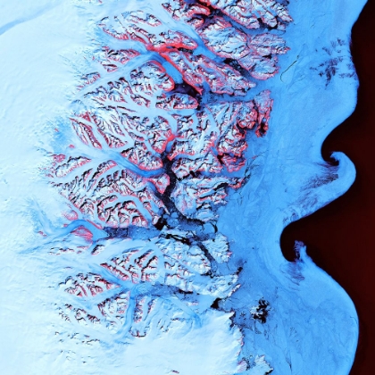 Picture of SOUTHEASTERN COAST OF GREENLAND VIEWED FROM SPACE
