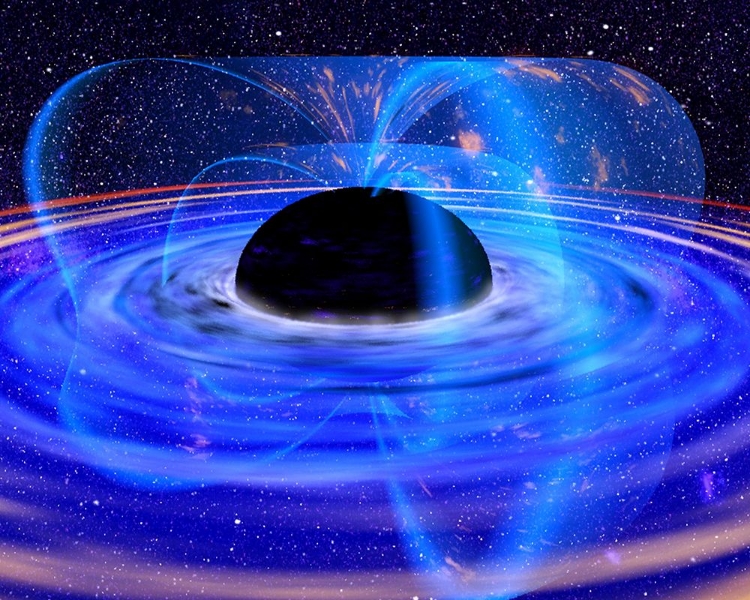 Picture of ARTISTS IMPRESSION OF A BLACK HOLE ACCRETION DISK