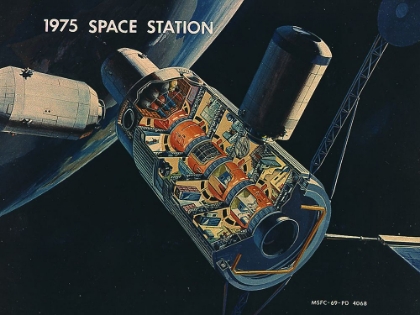 Picture of ARTIST CONCEPT OF A 33-FOOT-DIAMETER SPACE STATION