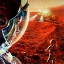 Picture of ARTIST CONCEPT DEPICTS ASTRONAUTS WALKING ON MARS