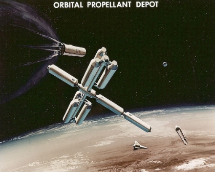 Picture of ARTIST CONCEPT EARTH TO ORBIT FUEL TANKER 1971
