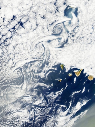 Picture of CLOUD VORTICES OFF MADEIRA AND CANARY ISLANDS