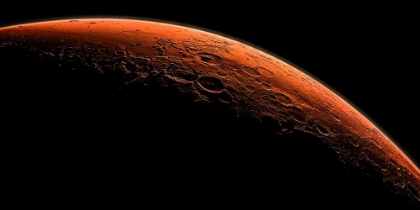 Picture of COMPUTER GENERATED VIEW OF MARS