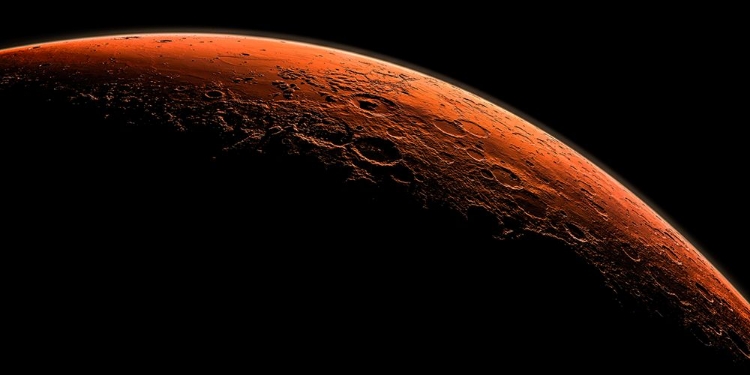 Picture of COMPUTER GENERATED VIEW OF MARS