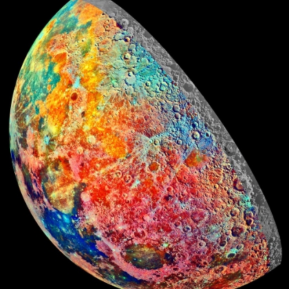 Picture of MOON IMAGE CONSTRUCT FROM THE GALILEO IMAGING SYSTEM
