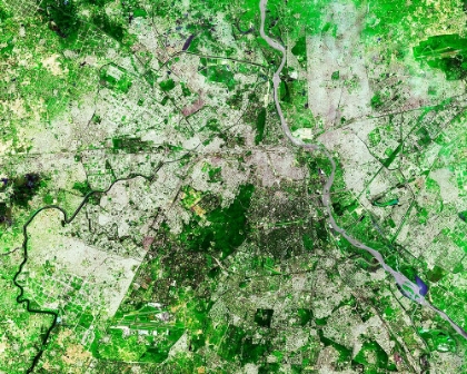 Picture of DELHI - INDIA VIEWED FROM SPACE