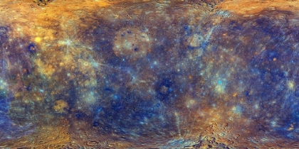 Picture of MAP OF MERCURY 2017 WITH ENHANCED COLOR
