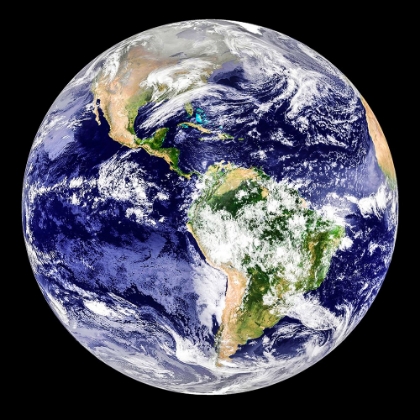Picture of GOES 12 SATELLITE IMAGE SHOWING EARTH IN 2010
