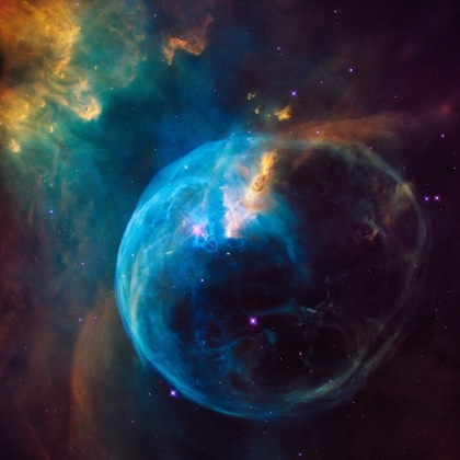 Picture of HUBBLE IMAGE OF THE BUBBLE NEBULA - OR NGC 7635