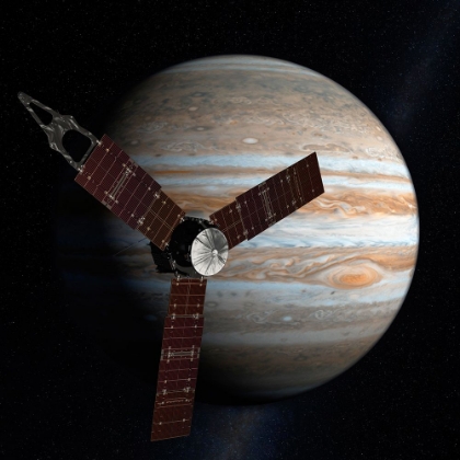 Picture of ARTIST CONCEPT OF JUNO MISSION TO JUPITER 2009