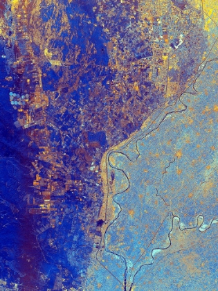 Picture of JUST NORTH OF THE CITY OF CAIRO - EGYPT VIEWED FROM SPACE