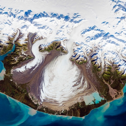 Picture of MALASPINA GLACIER - ALASKA VIEWED FROM SPACE