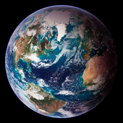 Picture of NASA BLUE MARBLE 2007 WESTERN VIEW