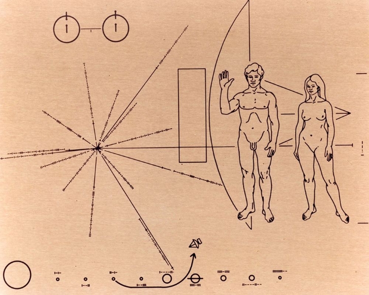 Picture of PIONEER 10S FAMOUS PIONEER PLAQUE