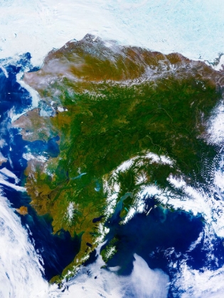 Picture of CLEAR VIEW OF ALASKA FROM SPACE