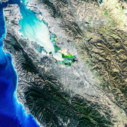 Picture of SANTA CLARA - CA VIEWED FROM SPACE