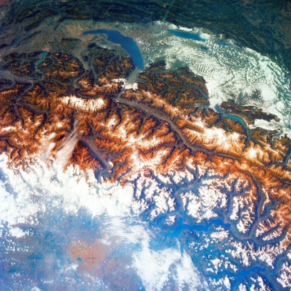 Picture of ALPS OF FRANCE - ITALY - AND SWITZERLAND FROM SPACE