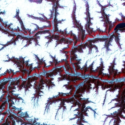 Picture of SNOW-CAPPED PEAKS AND RIDGES OF THE EASTERN HIMALAYA MOUNTAINS