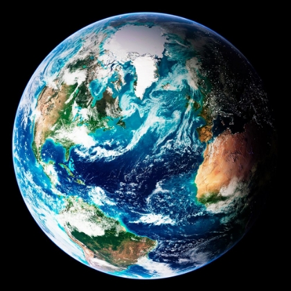 Picture of THE EARTH CREATED BY VARIOUS LAYERS OF SATELLITE FOOTAGE