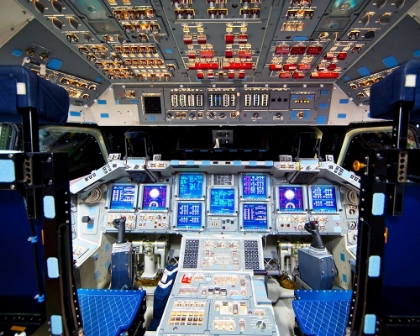Picture of THE FLIGHT DECK OF SPACE SHUTTLE ENDEAVOUR