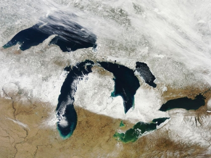 Picture of THE GREAT LAKES VIEWED FROM SPACE