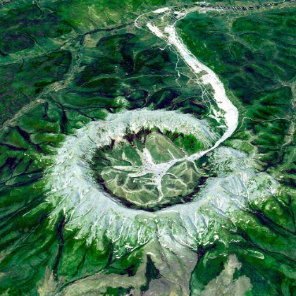 Picture of THE KONDYOR MASSIF IN EASTERN SIBERIA - RUSSIA FROM SPACE