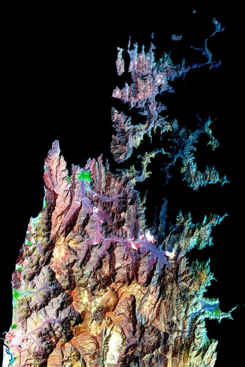 Picture of THE MUSANDAM PENINSULA - PART OF OMAN FROM SPACE