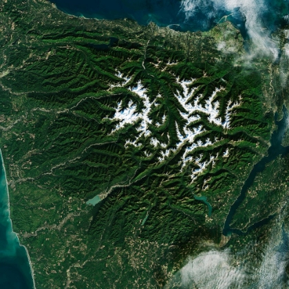 Picture of THE OLYMPIC NATIONAL PARK FROM SPACE