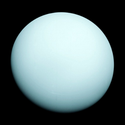Picture of THE PLANET URANUS TAKEN BY THE SPACECRAFT VOYAGER 2 IN 1986