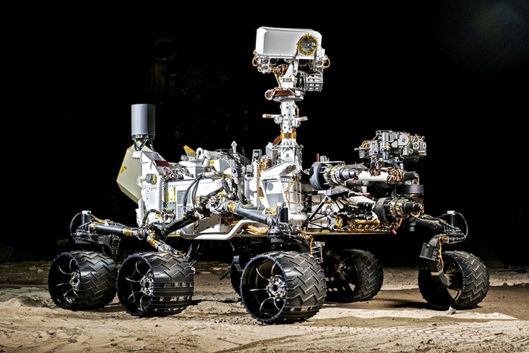 Picture of THE VEHICLE SYSTEM TEST BED ROVER - A NEARLY IDENTICAL COPY OF CURIOSITY ROVER