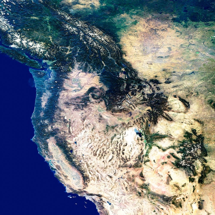 Picture of THE WESTERN UNITED STATES AND CANADA FROM SPACE