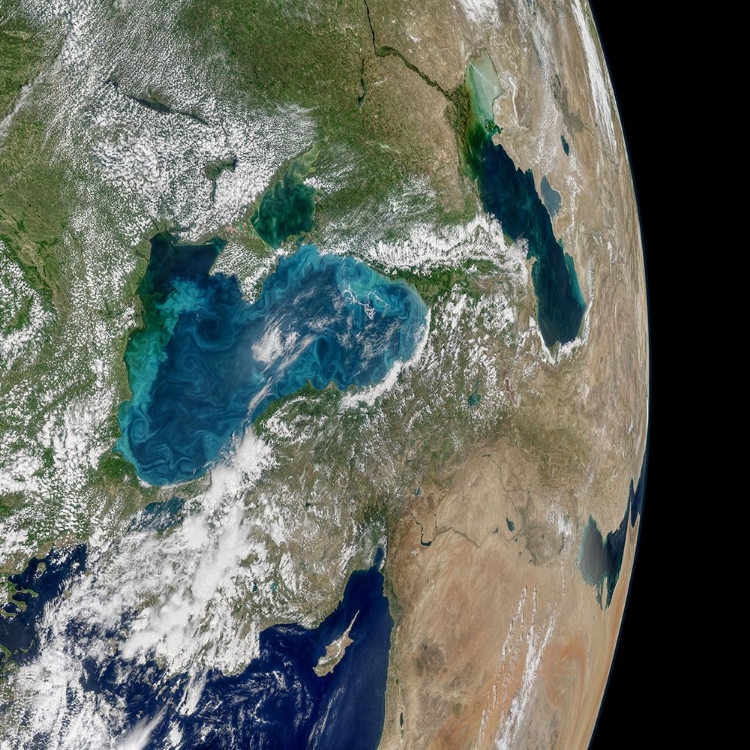 Picture of TURQUOISE SWIRLS IN THE BLACK SEA FROM SPACE