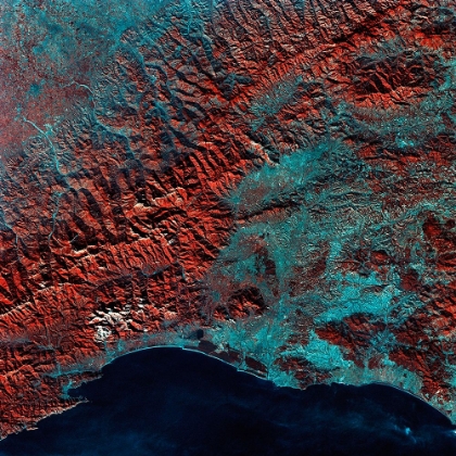 Picture of VIEW OF FLORENCE - ITALY AREA FROM THE SKYLAB