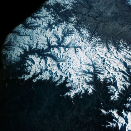 Picture of HIMALAYA MOUNTAIN RANGE IN THE INDIA-NEPAL-TIBET BORDER AREA FROM SPACE