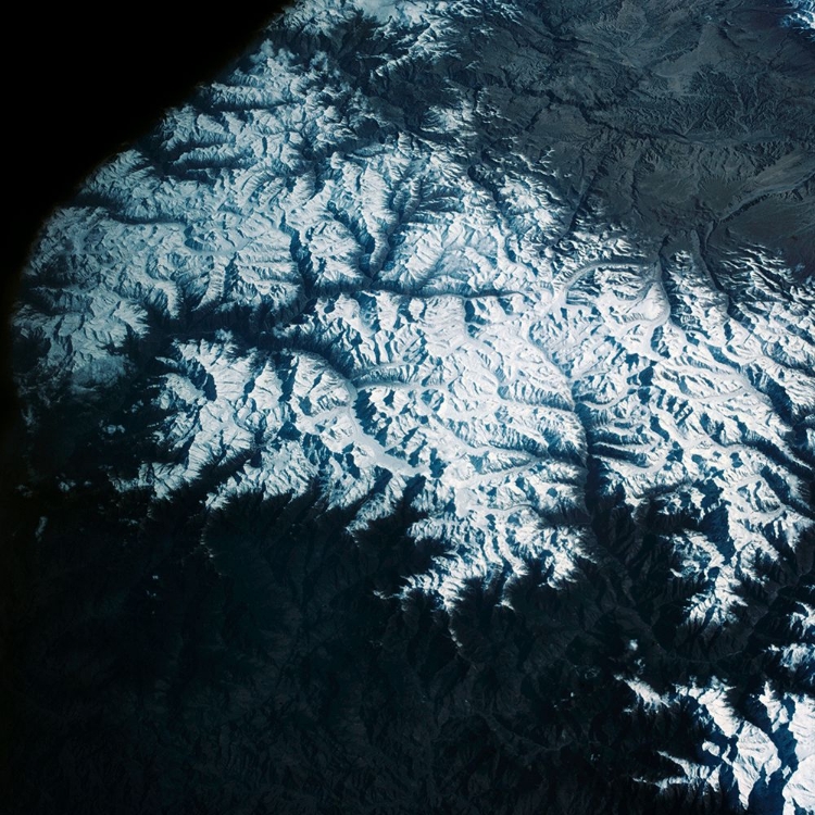Picture of HIMALAYA MOUNTAIN RANGE IN THE INDIA-NEPAL-TIBET BORDER AREA FROM SPACE