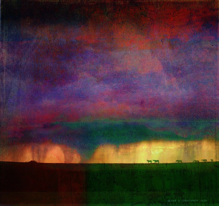 Picture of STORM PASSING HORSES