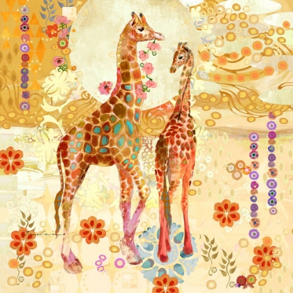 Picture of GIRAFFES IN THE GARDEN