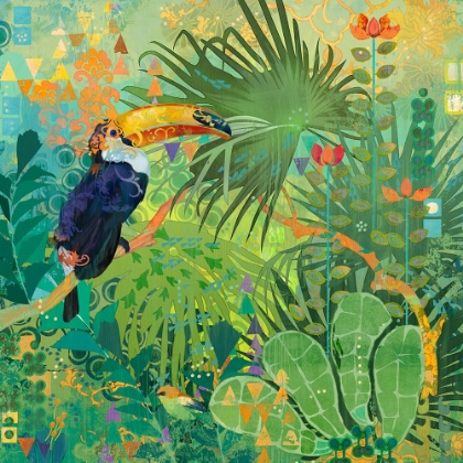 Picture of TOUCANS AND FLOWERS II