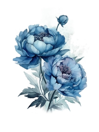 Picture of BLUE PEONIES NOSTALGIA II