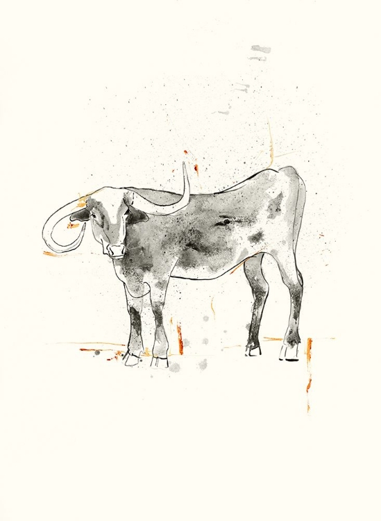 Picture of WATERCOLOR BULL 1