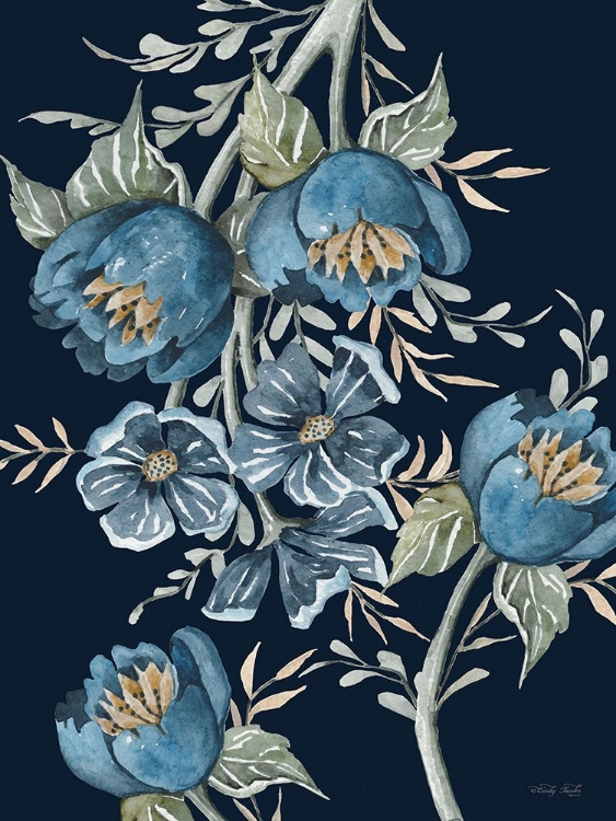 Picture of BEAUTIFUL BLUE BLOOMS I