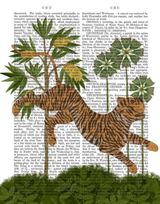 Picture of LEAPING TIGER - ANIMALIA BOOK PRINT