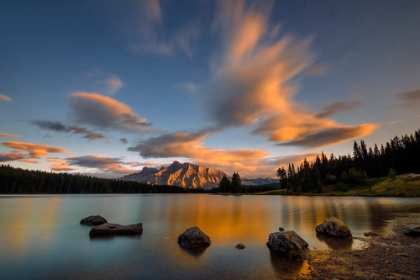 Picture of TWO JACK LAKE SUNSET