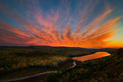 Picture of SUNSET OVER PORCUPINE MOUNTAINS